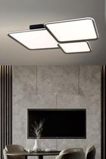 Hilalsan 7745K Tekli Bej Metal Modern Alüminyum Salon-Oturma Odası Avize