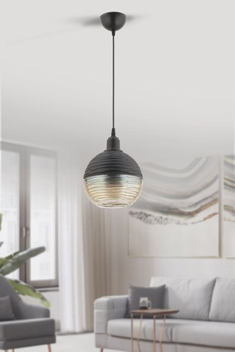 Karaca Design 5'li Çok Renkli Sarkıt Modern Cam Salon-Oturma Odası Avize