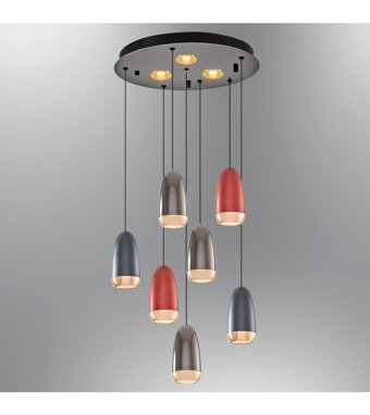 Lina 1451 Tekli Çok Renkli Sarkıt Modern Kumaş Bebek-Çocuk Odası Avize
