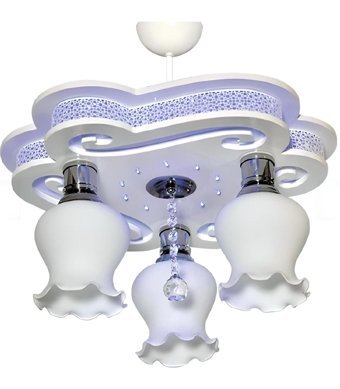 Avize Çarşısı Artemide 5'li Beyaz Sarkıt Modern Metal Salon-Oturma Odası Avize
