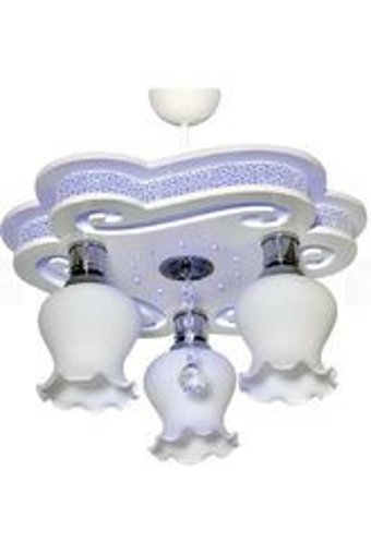 Avize Çarşısı Artemide 5'li Beyaz Sarkıt Modern Metal Salon-Oturma Odası Avize