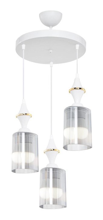Luna Lighting 2803-1A-32 Tekli Pembe Şapkalı Modern Metal Salon-Oturma Odası Avize