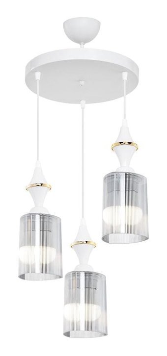 Luna Lighting 2803-1A-32 Tekli Pembe Şapkalı Modern Metal Salon-Oturma Odası Avize