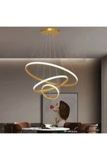 Poplinhome 1218 Tekli Ekru Makrome Bohem Çelik Salon-Oturma Odası Avize