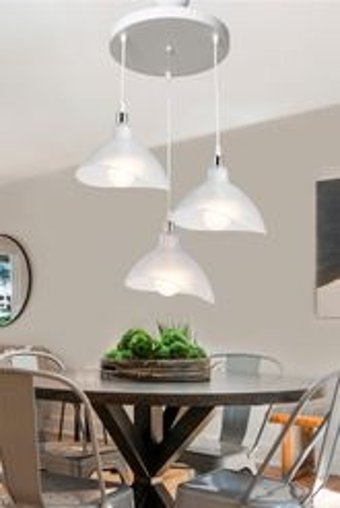 Luna Lighting 1384320 Tekli Bej Ledli Modern Metal Salon-Oturma Odası Avize