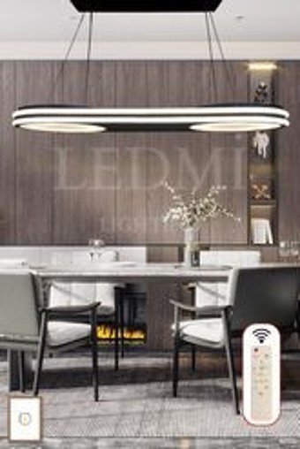 Ladco Aydınlatma A-414-1S Tekli Siyah Halka Modern Alüminyum Salon-Oturma Odası Avize