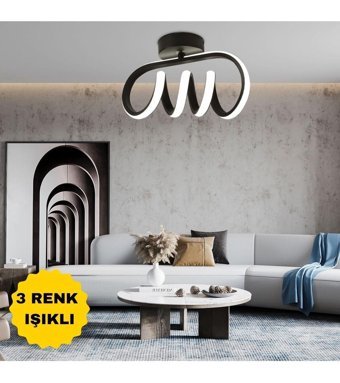 Lambadar 2'li Beyaz Metal Modern Krom Salon-Oturma Odası Avize