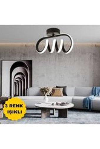 Lambadar 2'li Beyaz Metal Modern Krom Salon-Oturma Odası Avize