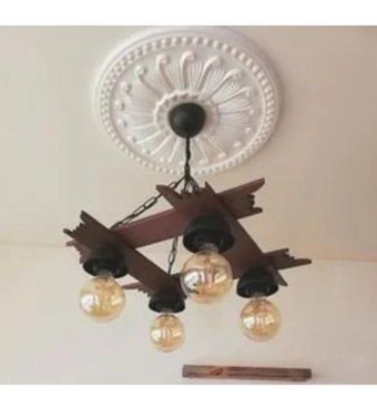 Osc Home Aydınlatma Tasarım 5'li Sarı Sarkıt Modern Metal Salon-Oturma Odası Avize