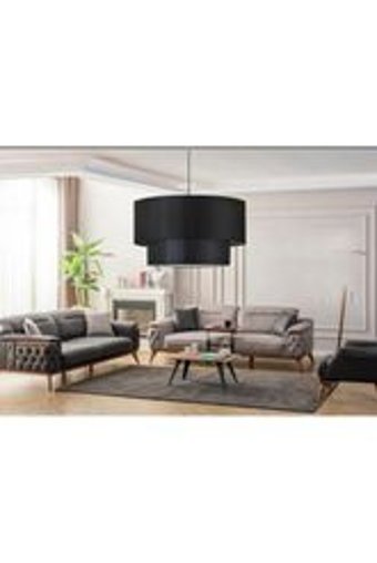 Ultra Home 4461-21-01 Tekli Beyaz Hasır Rustik Bambu Salon-Oturma Odası Avize