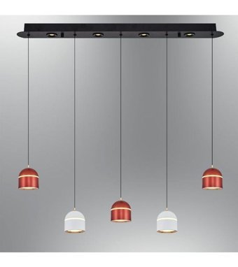 Lit Dizayn 3'lü Gri Silindir Modern Kumaş Salon-Oturma Odası Avize