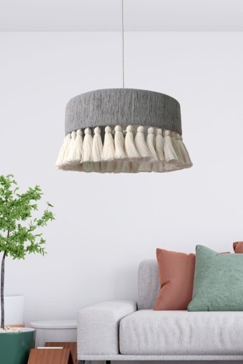 Vonalight Tekli Siyah Modern Alüminyum Antre-Hol Avize