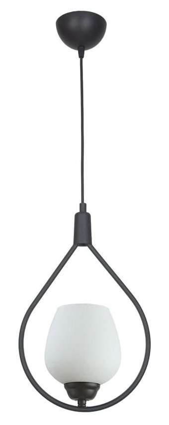 Fer Avize 3'lü Siyah Cam Modern Metal Salon-Oturma Odası Avize