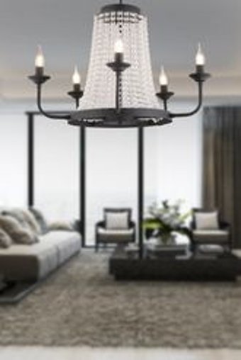 Apliqa Briella Tekli Haki Hasır Modern Hasır Salon-Oturma Odası Avize