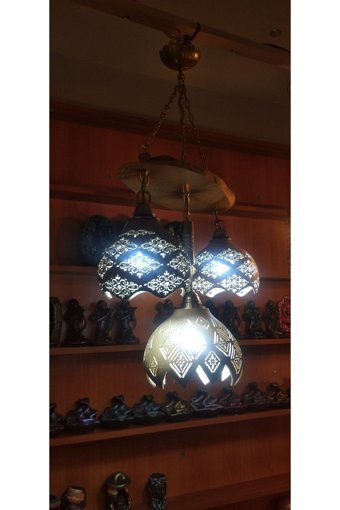 Atesh Tekli Altın Ledli Modern Alüminyum Mutfak Avize