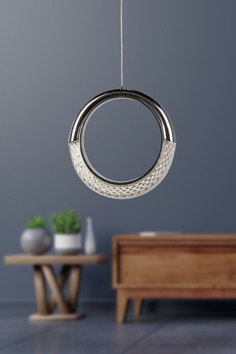 Begüsa Delf 5'li Beyaz Cam Modern Metal Salon-Oturma Odası Avize