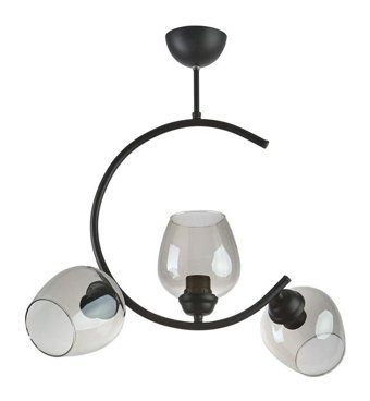 Merlamp Tekli Siyah Ledli Modern Alüminyum Salon-Oturma Odası Avize
