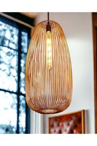 Homing Ayd-3651 Tekli Siyah Metal Modern Kumaş Salon-Oturma Odası Avize