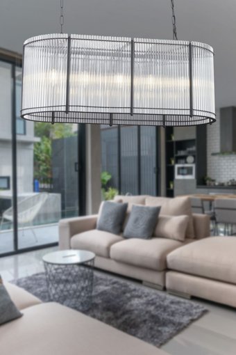 Apliqa Ciri 3'lü Beyaz Sarkıt Modern Metal Salon-Oturma Odası Avize