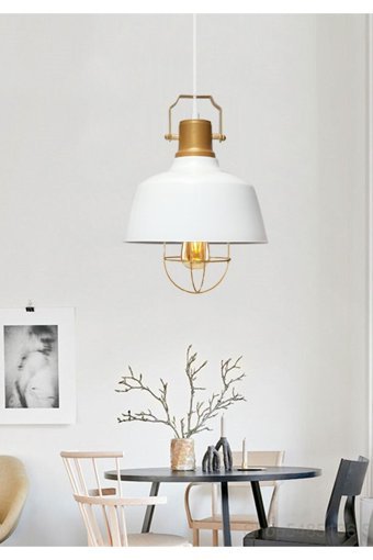 Hegza Lighting Tekli Beyaz Modern Alüminyum Mutfak Avize
