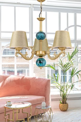 Crystal Palace Tekli Metalik Sarkıt Modern Cam Salon-Oturma Odası Avize
