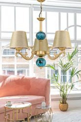 Crystal Palace Tekli Metalik Sarkıt Modern Cam Salon-Oturma Odası Avize