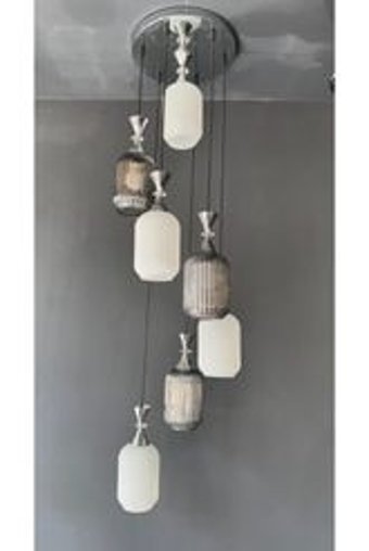 Begüsa No:2 Tekli Kahverengi Sarkıt Modern Ahşap Salon-Oturma Odası Avize