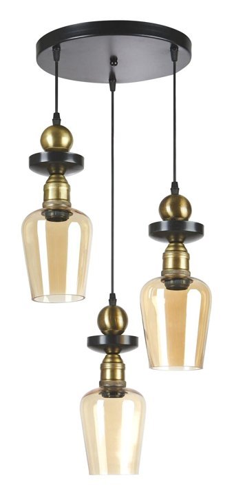 Bestof Tasarım 3'lü Bej Kristal Taşlı Modern Çelik Salon-Oturma Odası Avize