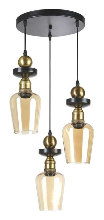 Bestof Tasarım 3'lü Bej Kristal Taşlı Modern Çelik Salon-Oturma Odası Avize