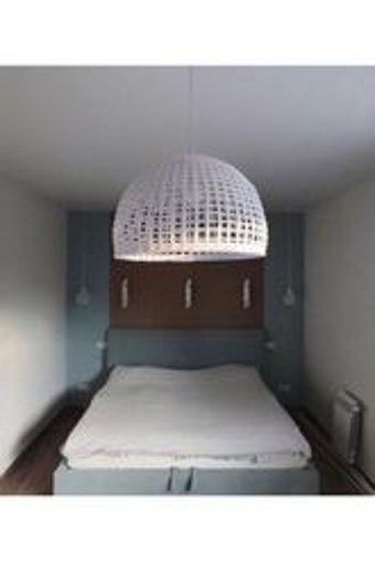 Afralyahome Tekli Beyaz Modern Hasır Salon-Oturma Odası Avize