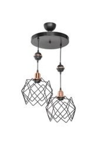 Luna Lighting 2803-5As-28 5'li Çok Renkli Şapkalı Modern Metal Salon-Oturma Odası Avize