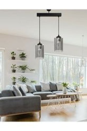Kuğulu Tekli Kırmızı Cam Modern Cam Salon-Oturma Odası Avize