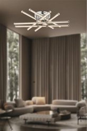 Elyus 4'lü Beyaz Ledli Modern Alüminyum Yatak Odası-Salon Avize