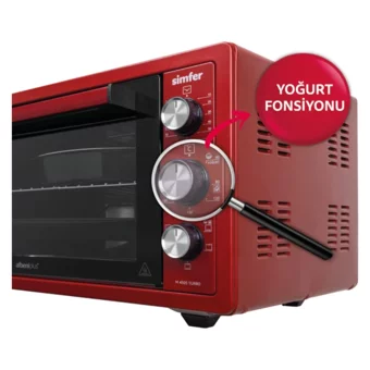 Simfer 4505 45 lt Izgaralı Klasik Fanlı Midi Fırın Kırmızı