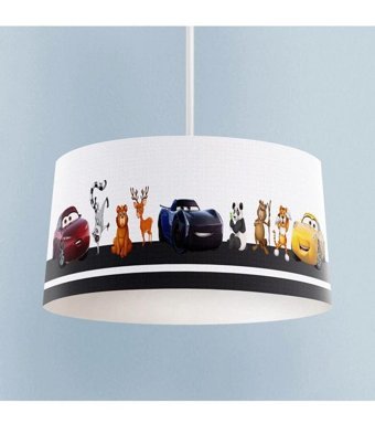 Bambaşka Moda Bmav-044 Tekli Çok Renkli Baskılı Modern Kumaş Bebek-Çocuk Odası Avize