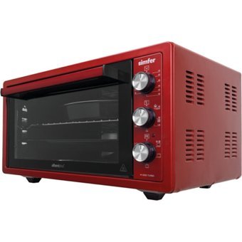 Simfer 4505 45 lt Izgaralı Klasik Fanlı Midi Fırın Kırmızı