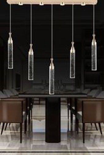 Apliqa Joren 3'lü Bej Metal Modern Metal Salon-Oturma Odası Avize