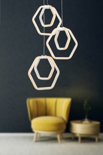 Begüsa Tekli Beyaz Sarkıt Modern Alüminyum Salon-Oturma Odası Avize