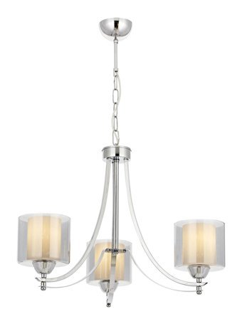 Luna Lighting 5801-3S-1 Anevo 3'lü Beyaz Ledli Modern Metal Salon-Oturma Odası Avize
