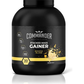 Commander Nutrition Muz Aromalı 30 Servis Kilo Aldırıcı Gainer 3000 gr Toz