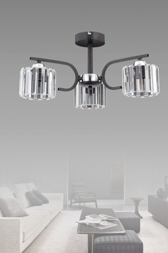Eslight Eh35S 3'lü Siyah Plastik Modern Plastik Mutfak Avize