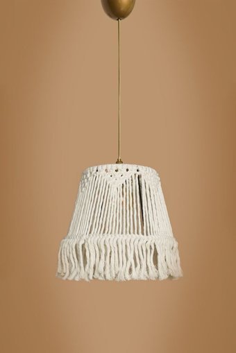 Gökyüzü Panel Tekli Beyaz Resimli Modern Alüminyum Salon-Oturma Odası Avize