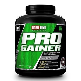 Hardline Nutrition Progainer Çilek Aromalı 15 Servis Kas Yapıcı Gainer 3000 gr Toz