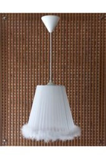 Naturel Lighting Balle Tekli Gri Jüt Rustik Ahşap Salon-Oturma Odası Avize