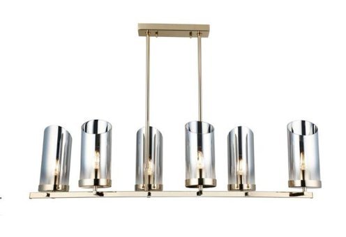 Voxlamp Lighting Solutions 4'lü Altın Helezon Modern Alüminyum Salon-Oturma Odası Avize