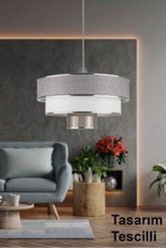 Eray Aydınlatma 5'li Bej Modern Metal Salon Avize