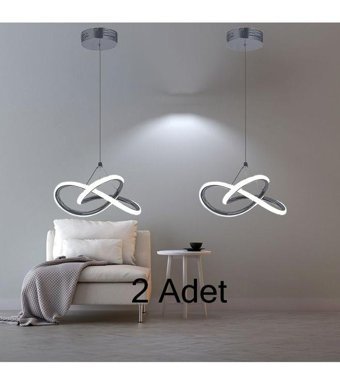 Sanctum Dolunay 4'lü Altın Sarkıt Modern Alüminyum Salon-Oturma Odası Avize