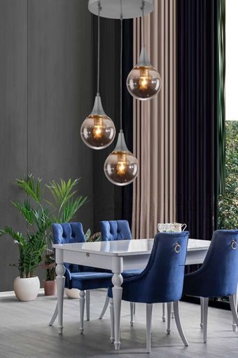 Noas Yl77-6062 Tekli Bej Ledli Modern Lazer Kesim Salon-Oturma Odası Avize