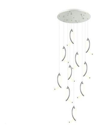 Voxlamp Lighting Solutions 2'li Siyah Modern Ahşap Salon-Oturma Odası Avize