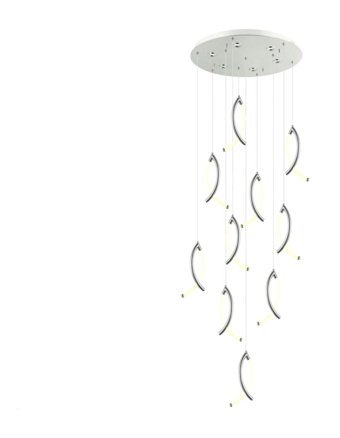Voxlamp Lighting Solutions 2'li Siyah Modern Ahşap Salon-Oturma Odası Avize